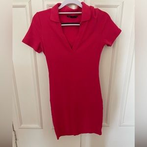 Pink Collared Bodycon Zara Dress